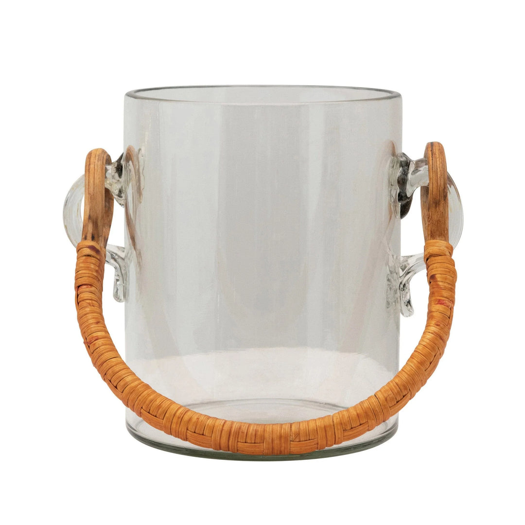 Bamboo & Glass Ice Bucket