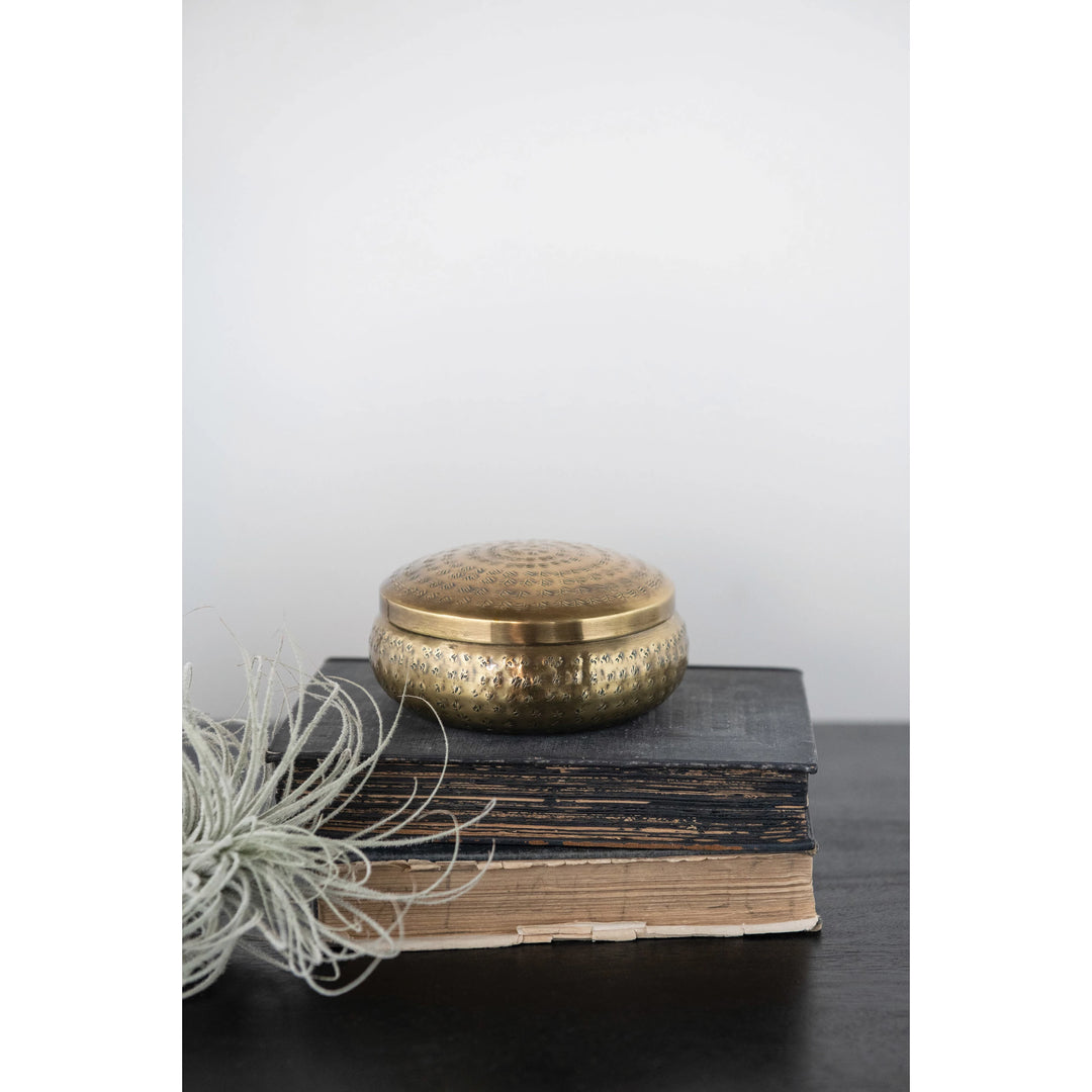 Gold Brass Container - Madison's Niche 
