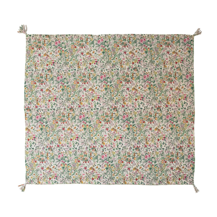Floral Kantha Throw