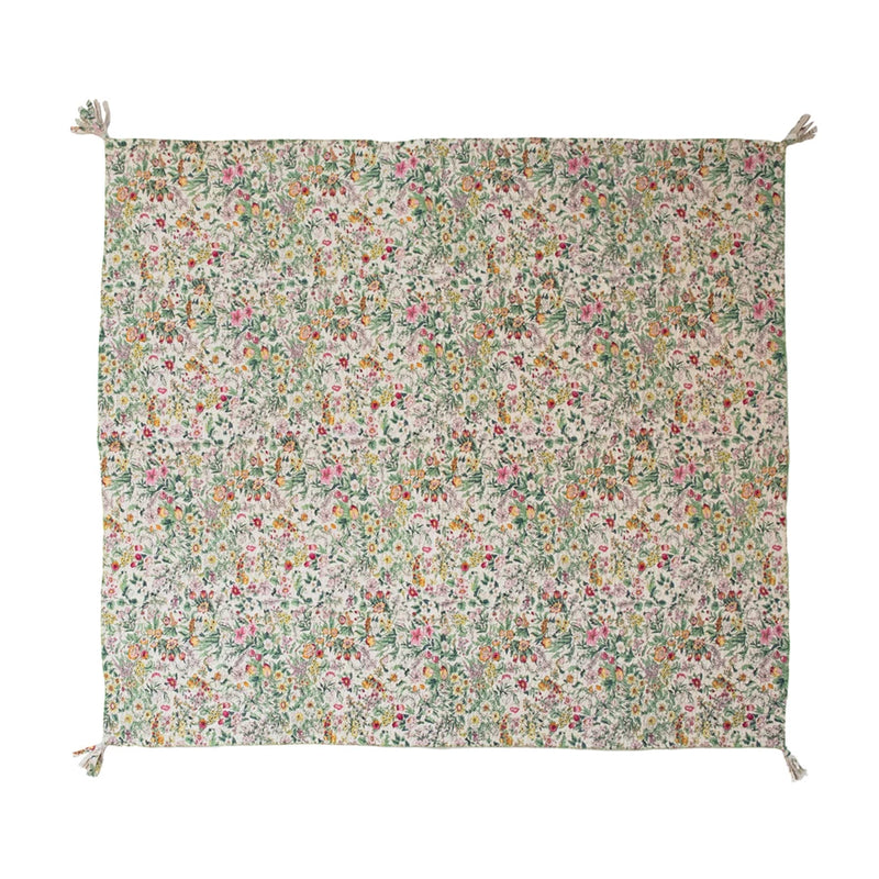 Floral Kantha Throw