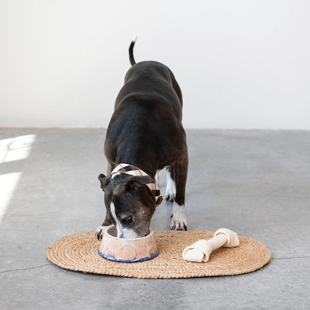 Glazed Stone Pet Bowl - Madison's Niche 