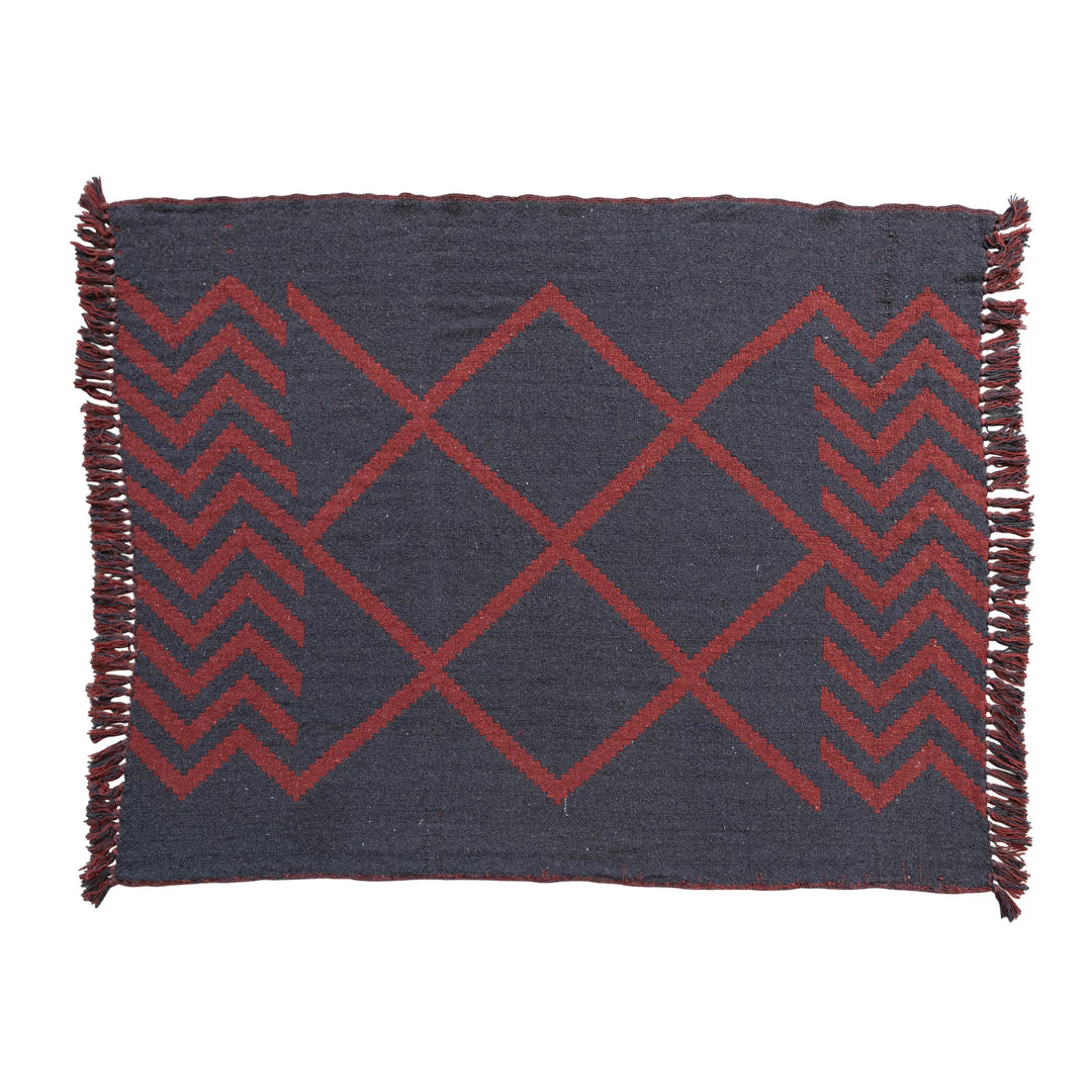 Red + Navy Throw Blanket - Madison's Niche 