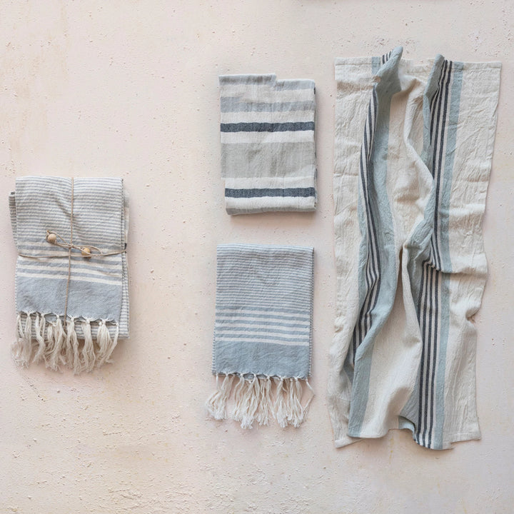 Set of 3 Woven Cotton Towels