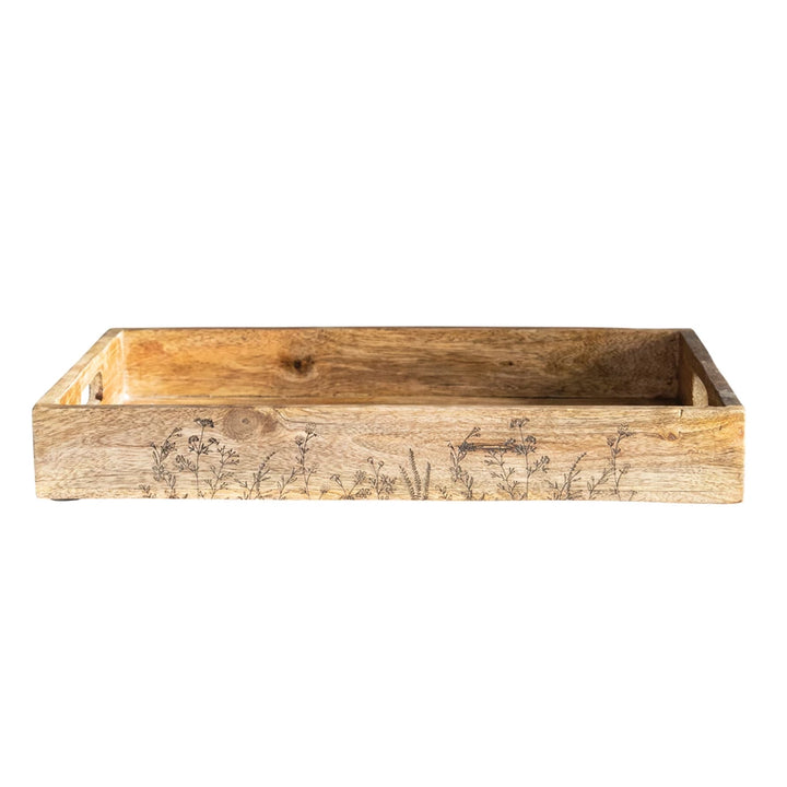 Etched Botanical Tray - Madison's Niche 