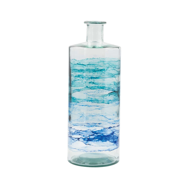 Blue Ombre Glass Vase