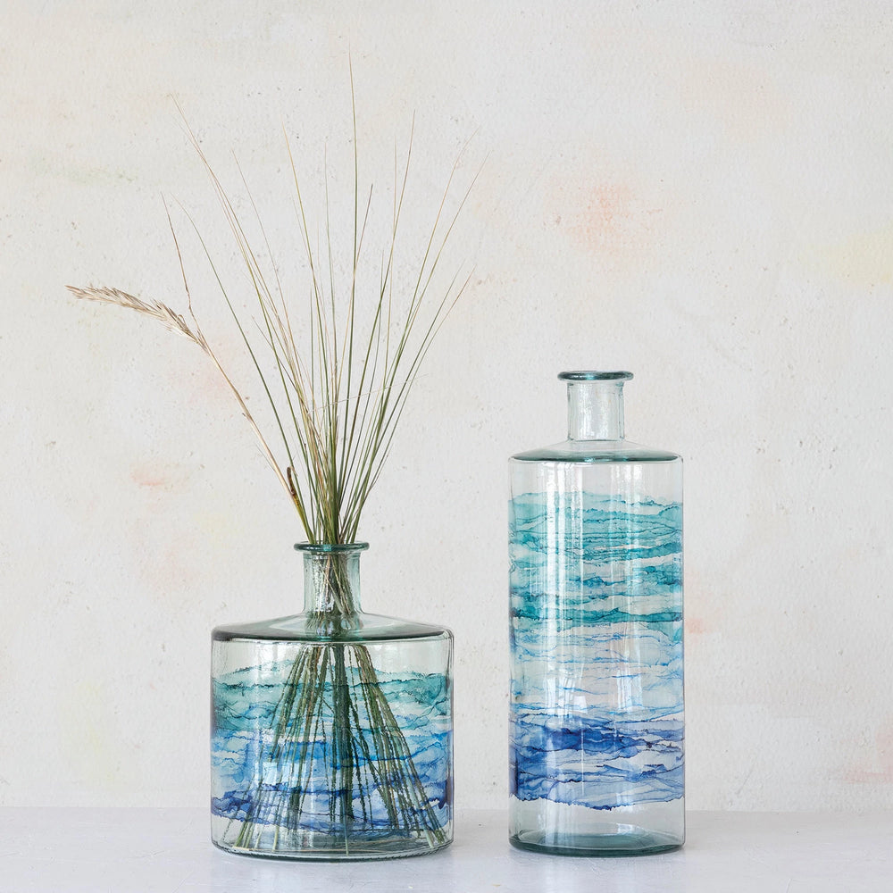 Blue Ombre Glass Vase - Madison's Niche 