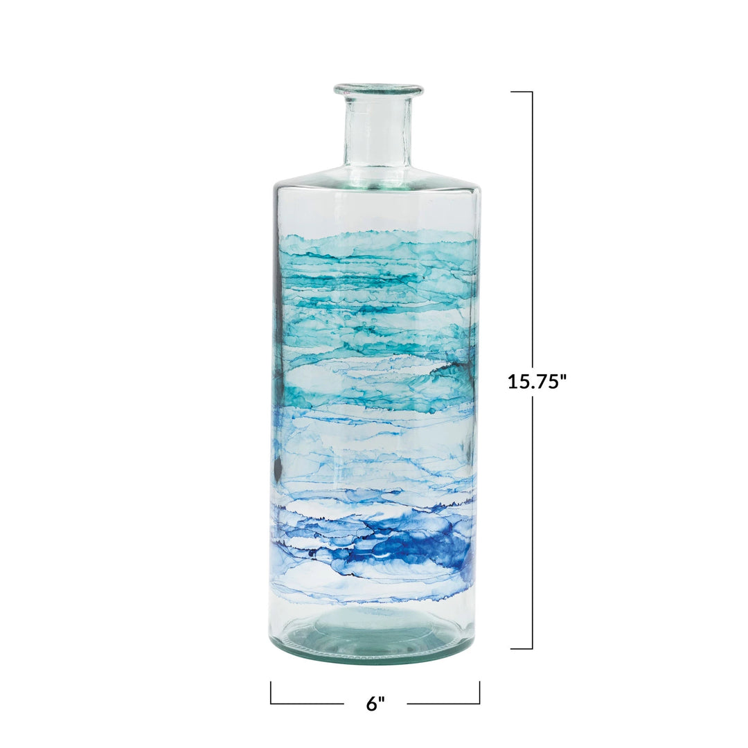 Blue Ombre Glass Vase - Madison's Niche 