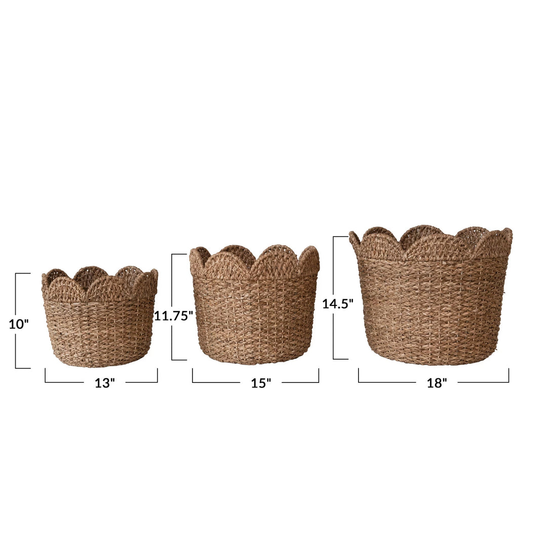 Braided Basket with Scallop Edge