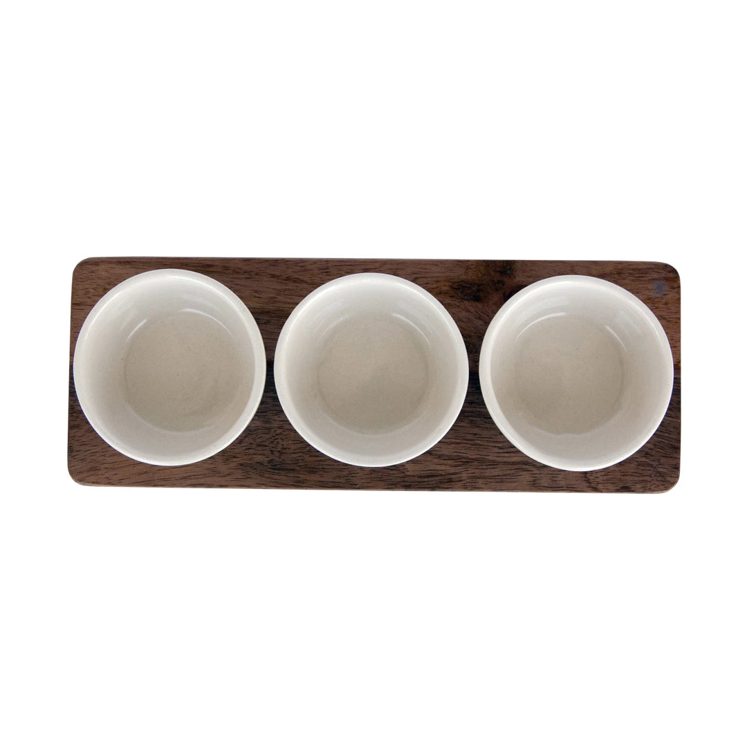Tray with 3 Marble Bowls