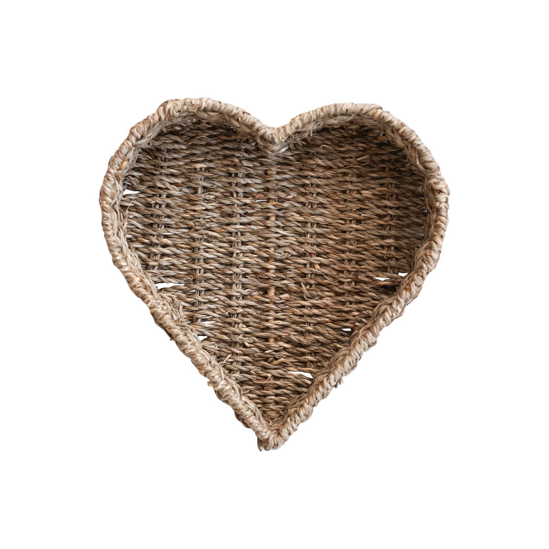 Seagrass Heart Basket - Madison's Niche 