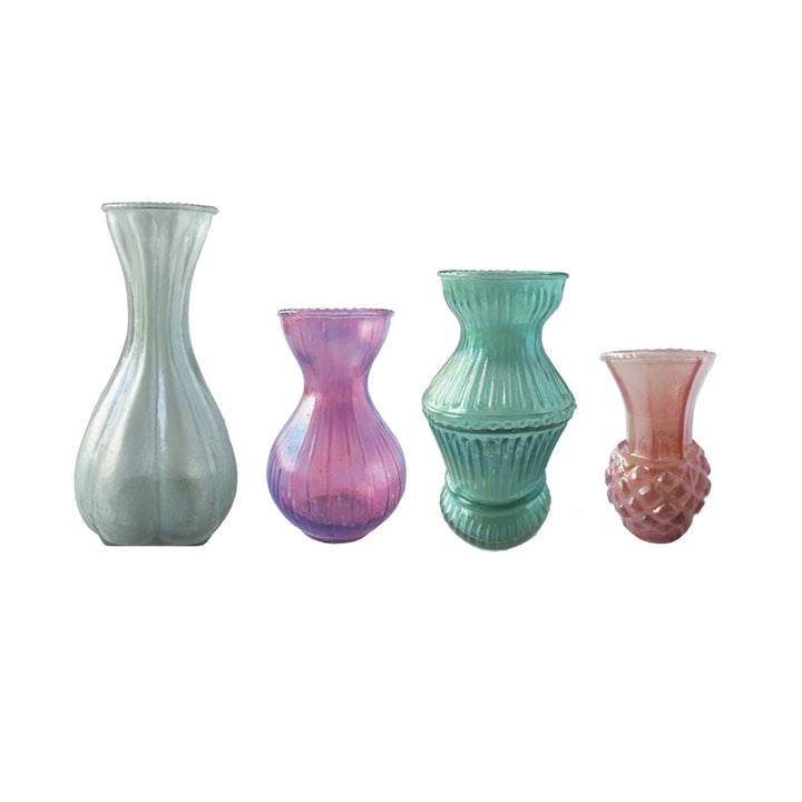 Debossed Glass Vase (Pink) - Madison's Niche 