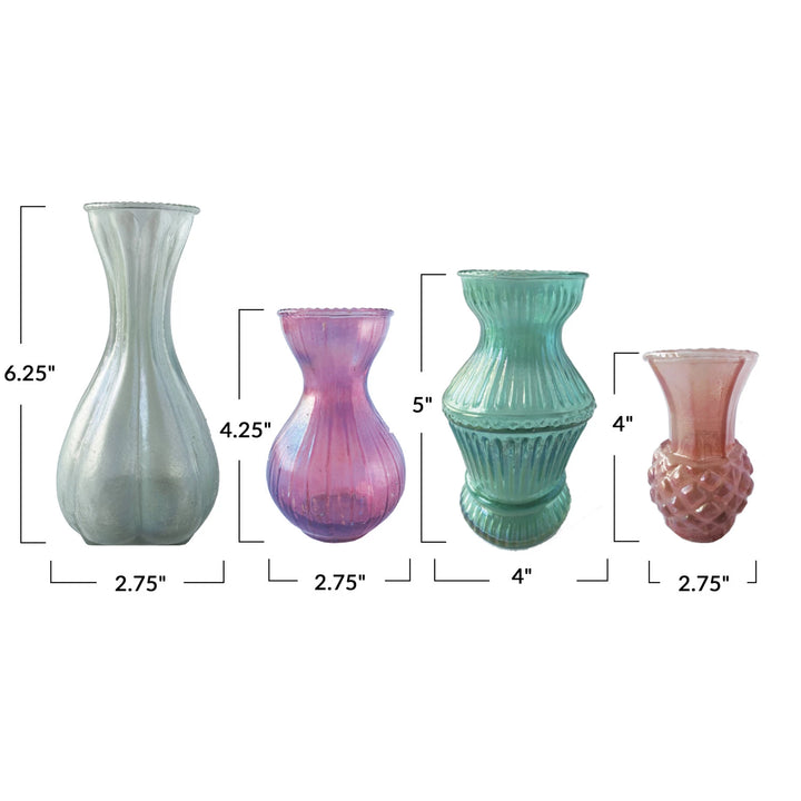 Debossed Glass Vase (Pink) - Madison's Niche 