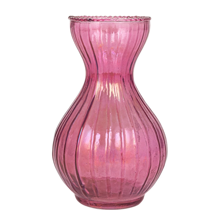 Debossed Glass Vase (Pink) - Madison's Niche 