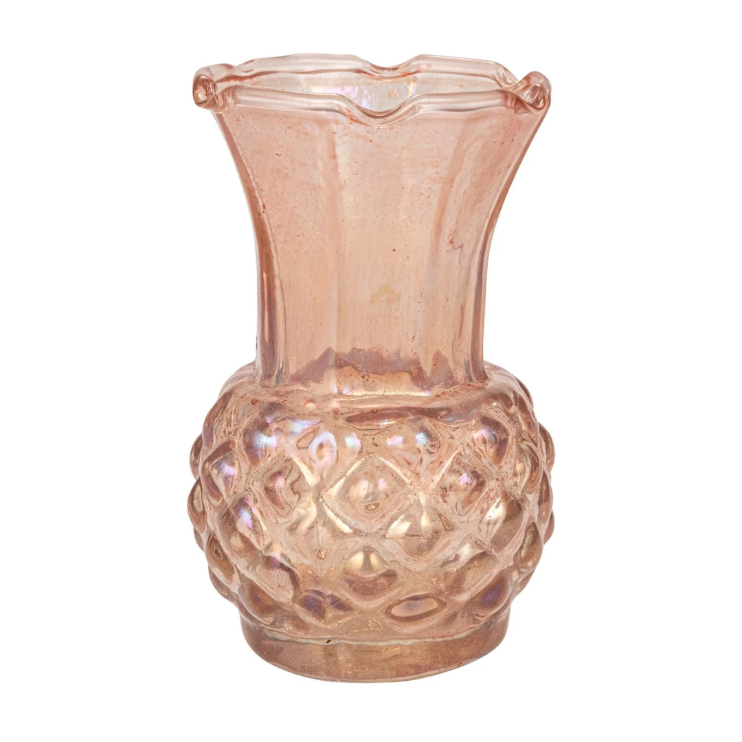 Debossed Glass Vase (Pink) - Madison's Niche 