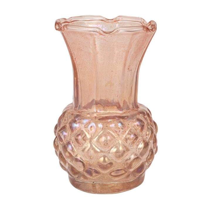 Debossed Glass Vase (Pink) - Madison's Niche 