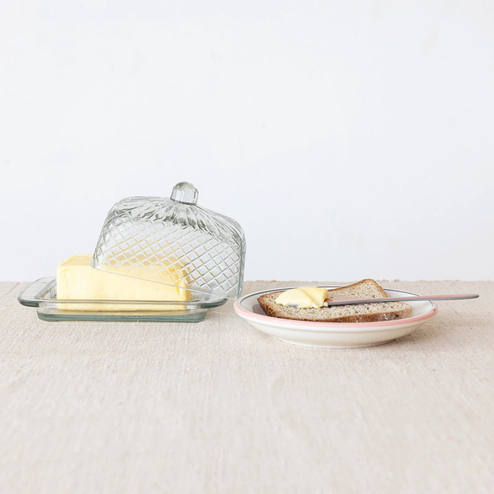 Cut Glass Butter Dish