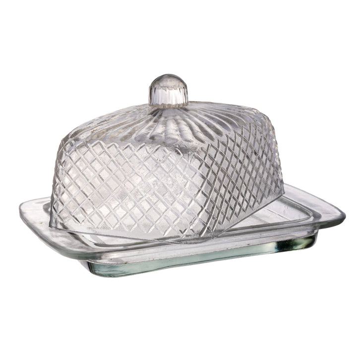 Cut Glass Butter Dish