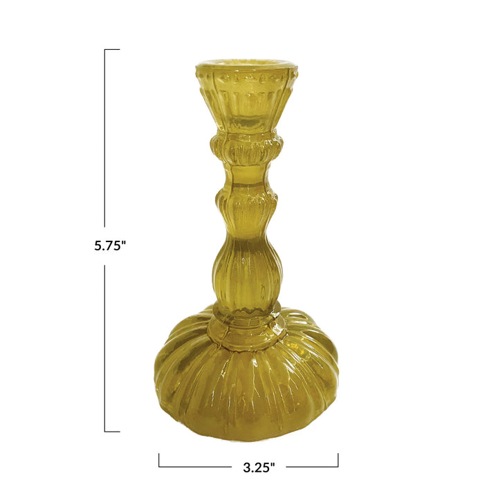 Chartreuse Taper Holder - Madison's Niche 