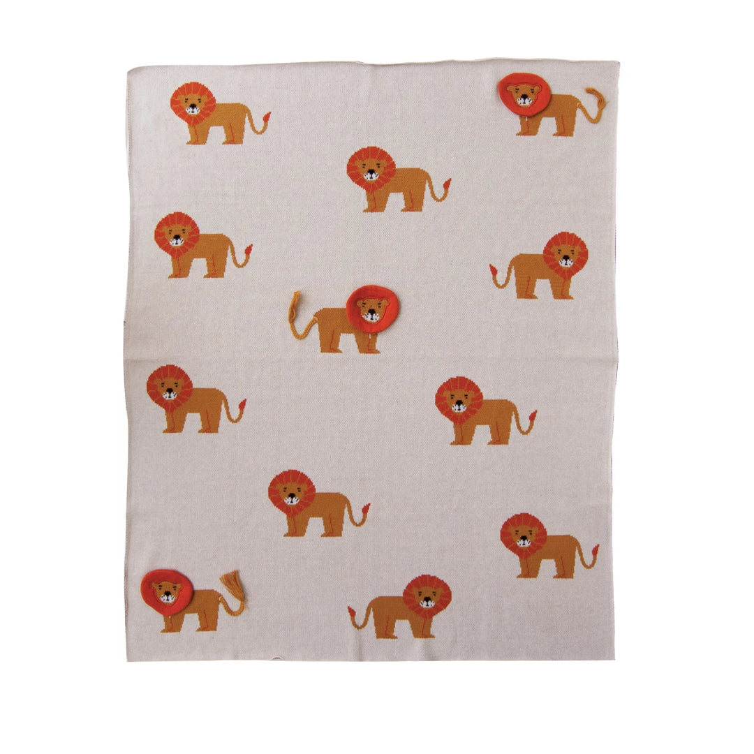 Lion Knit Baby Blanket