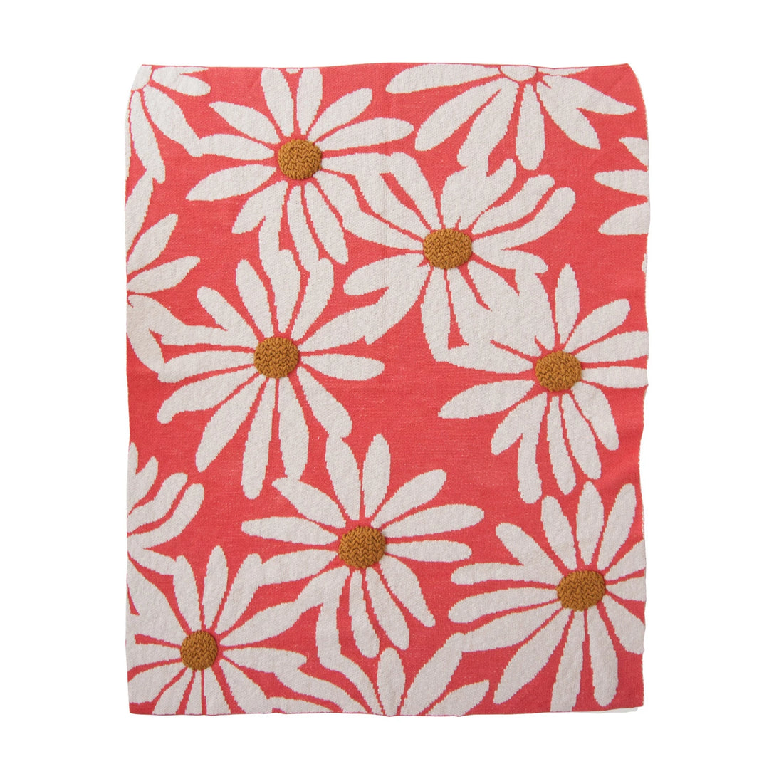 Flower Knit Baby Blanket - Madison's Niche 
