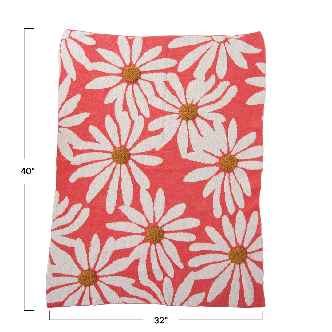 Flower Knit Baby Blanket - Madison's Niche 