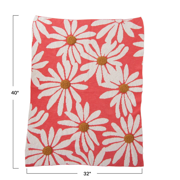 Flower Knit Baby Blanket - Madison's Niche 