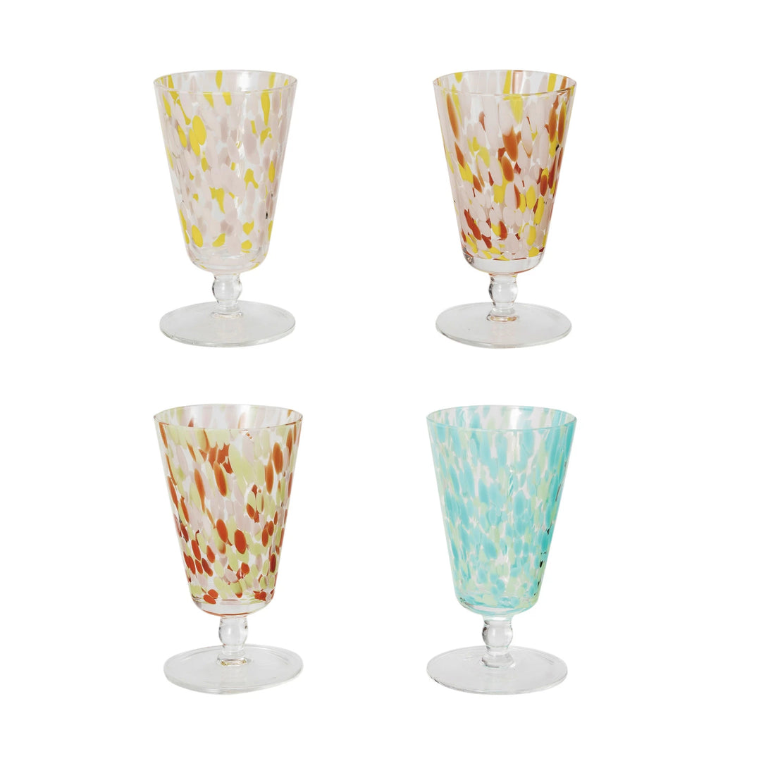 Stemmed Confetti Glass - Madison's Niche 