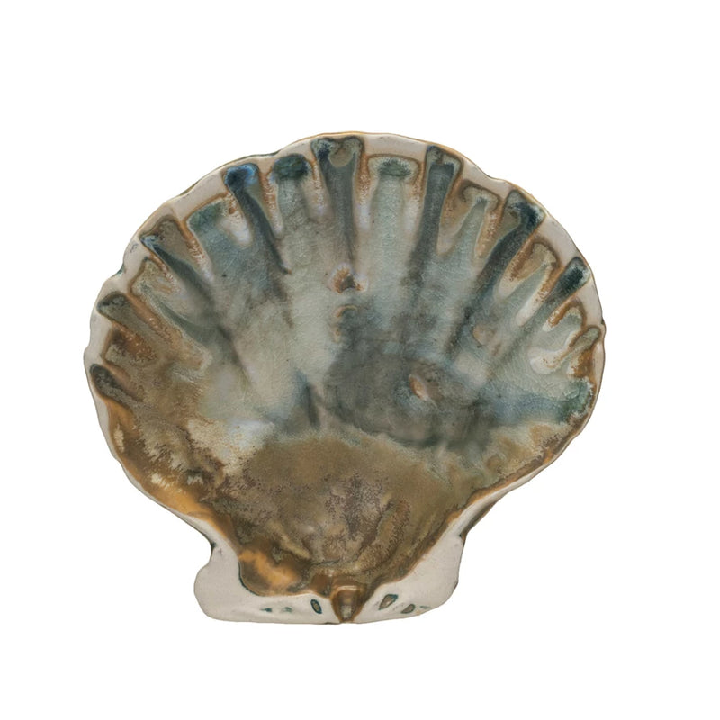 Blue Glaze Shell Dish - Madison's Niche 