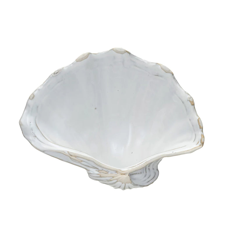 White Glaze Shell Dish - Madison's Niche 