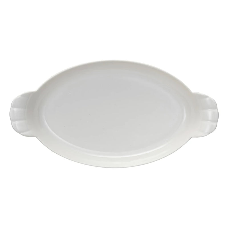 White Stoneware Baker - Madison's Niche 