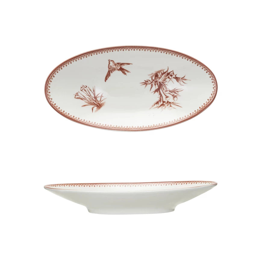 Vintage Bird Print Plate - Madison's Niche 