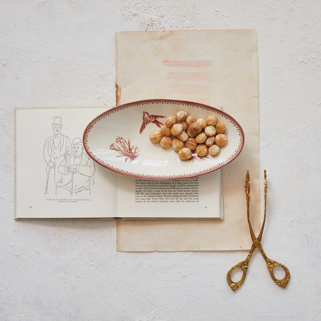 Vintage Bird Print Plate - Madison's Niche 