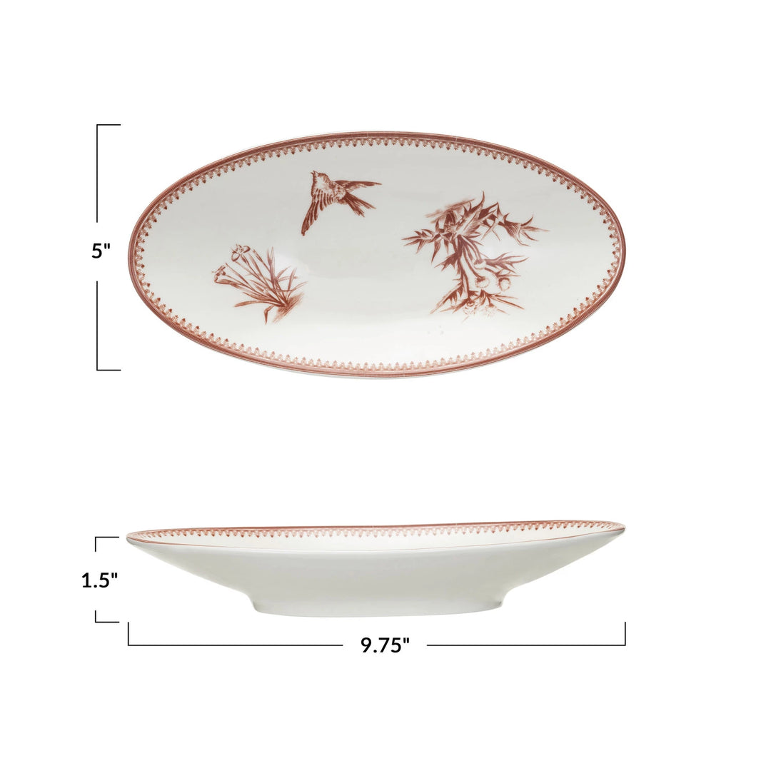 Vintage Bird Print Plate - Madison's Niche 