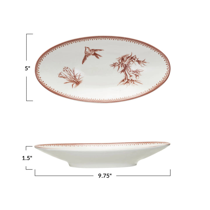 Vintage Bird Print Plate - Madison's Niche 