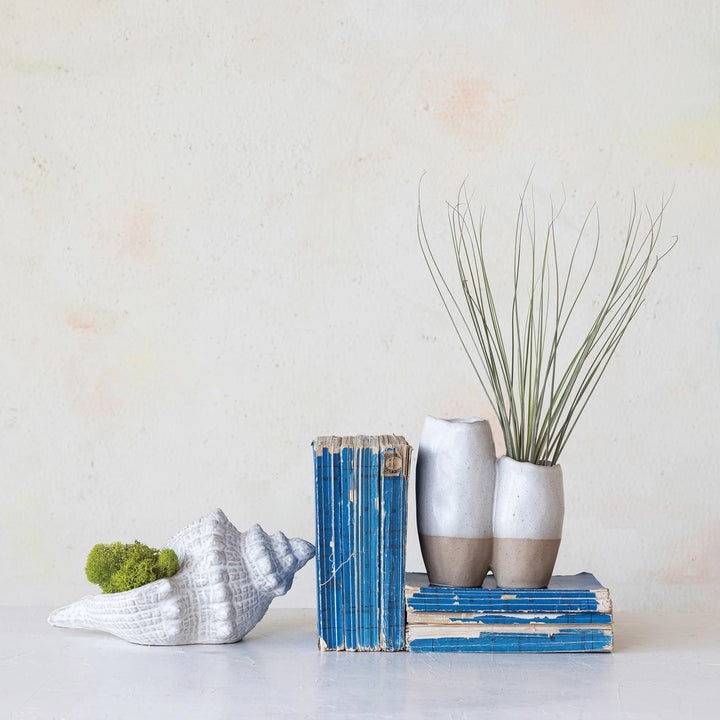 White Glaze Conch Shell - Madison's Niche 