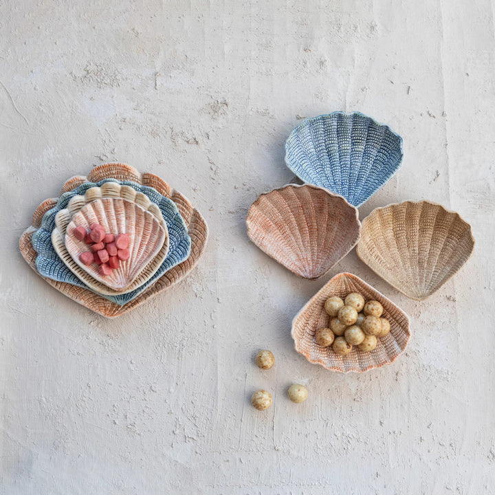 Hand-Painted Shell Bowl