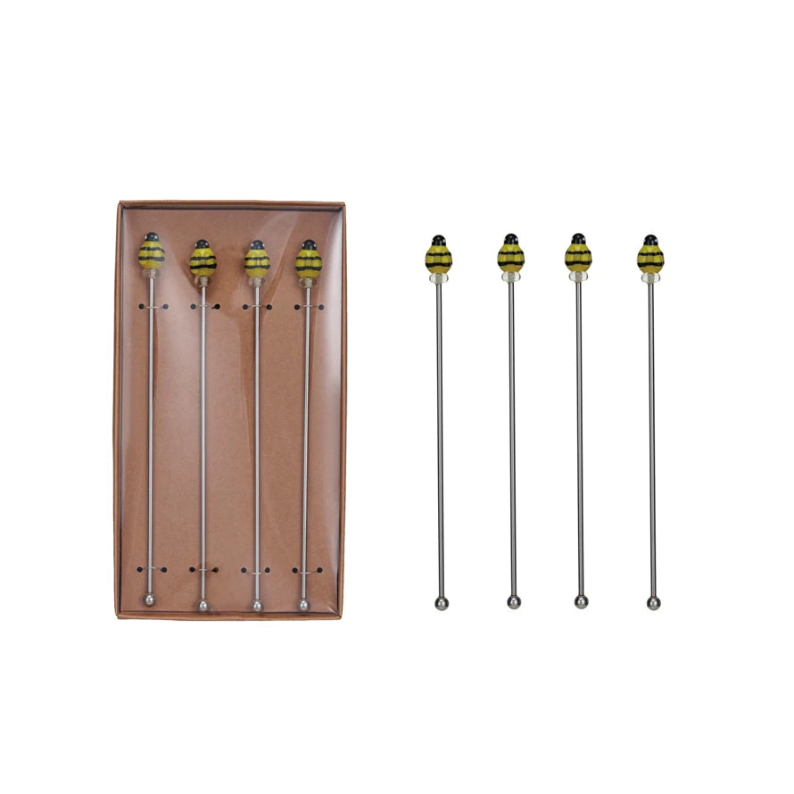 Boxed Set of 4 Bee Stirrers