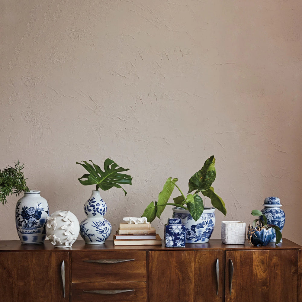 Blue & White Bubble Vase - Madison's Niche 