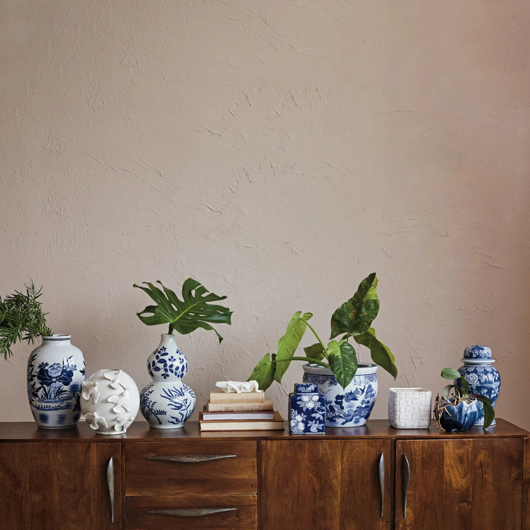 Blue & White Bubble Vase - Madison's Niche 