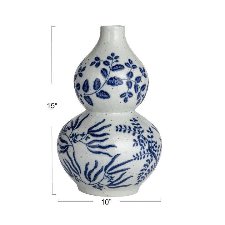 Blue & White Bubble Vase - Madison's Niche 