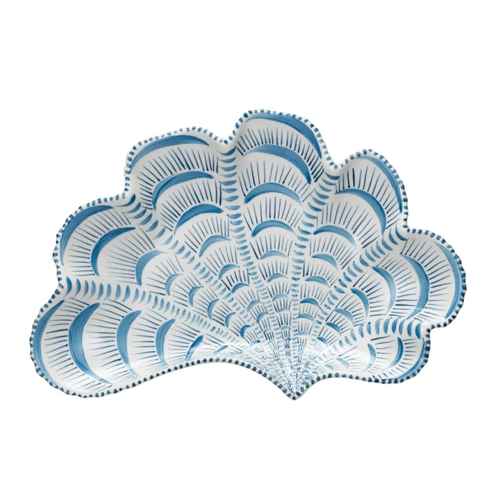 White & Blue Shell Plate