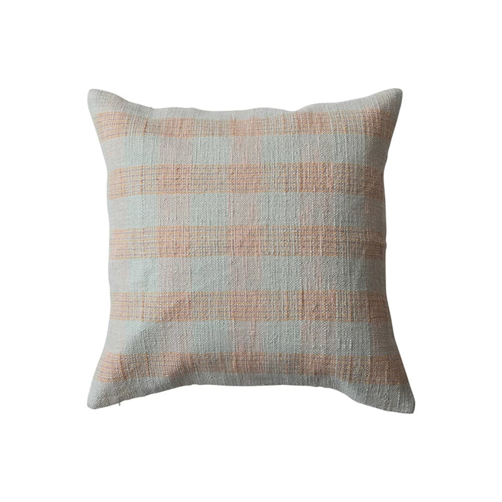 Pink & Tan Plaid 20" Pillow