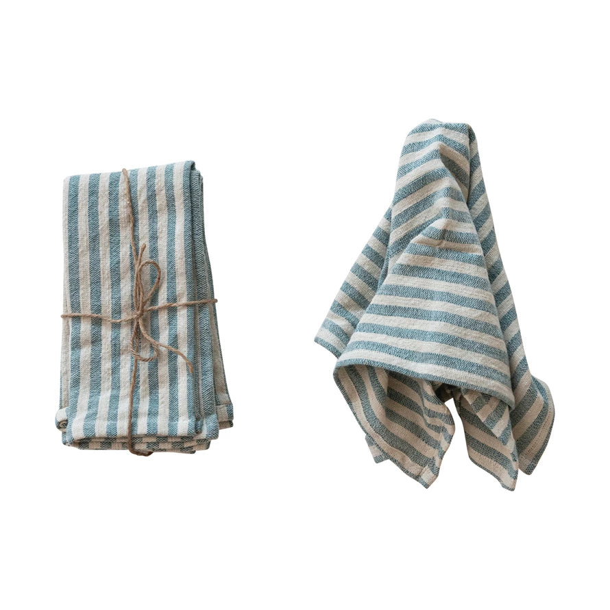 Set of 4 Blue Stripe Napkins - Madison's Niche 