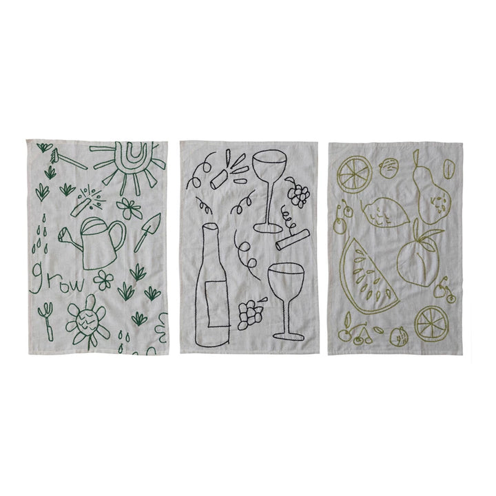 Embroidered Linen Towel - Madison's Niche 