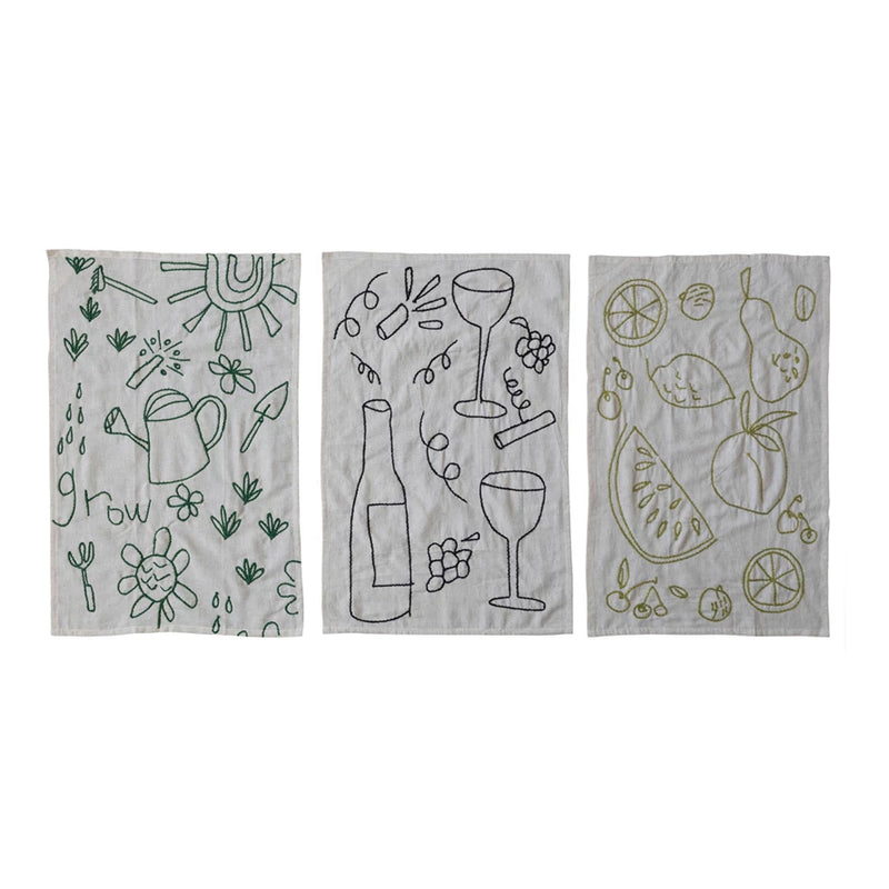 Embroidered Linen Towel - Madison's Niche 