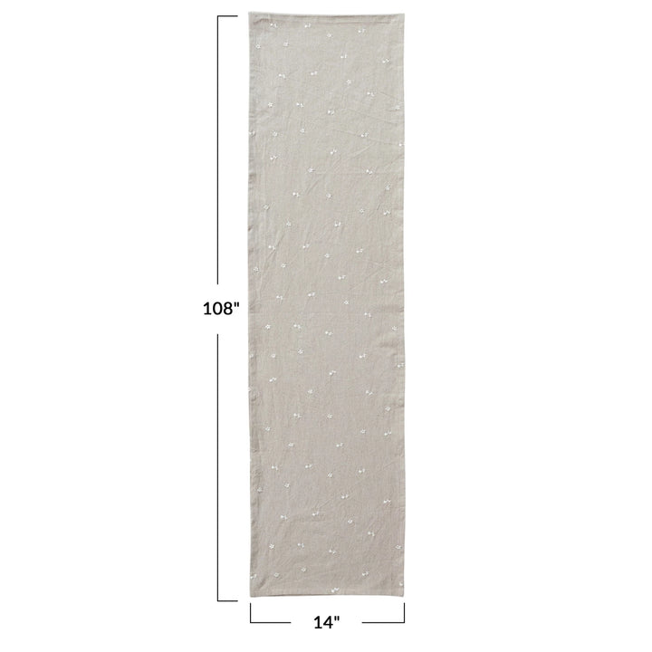 Table Runner with Flowers