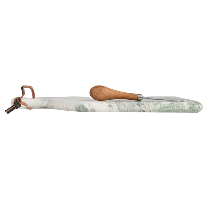 Marble Board With Knife