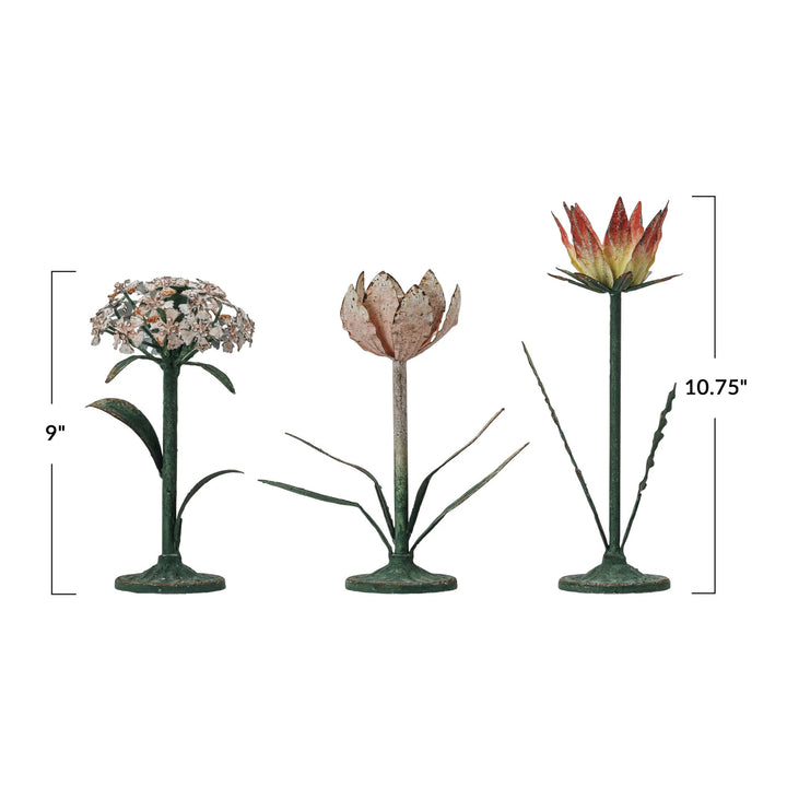Metal Flower Taper Holder