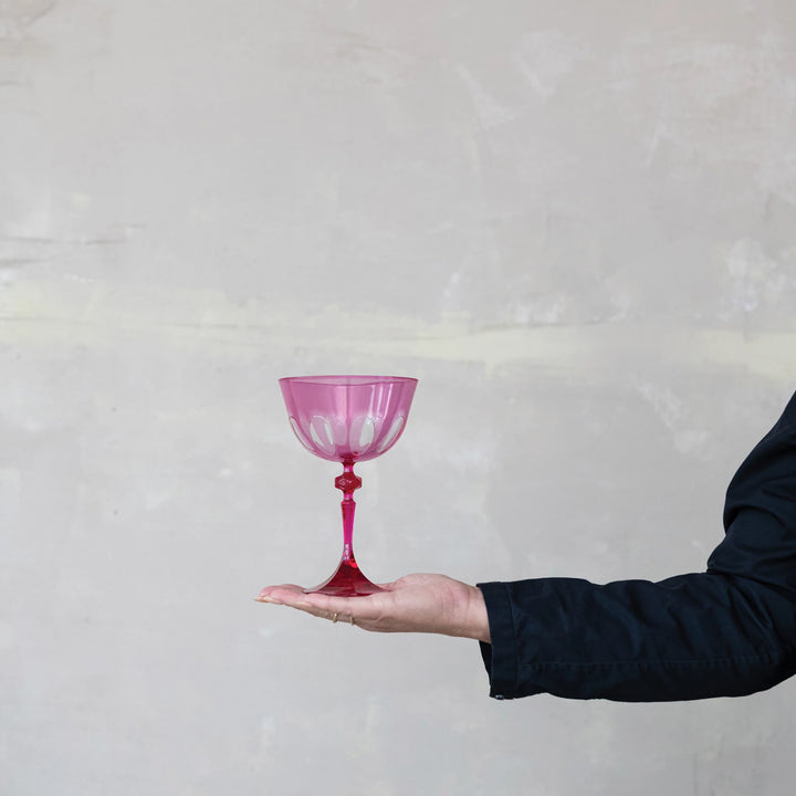 Fuchsia Acrylic Wine Glass