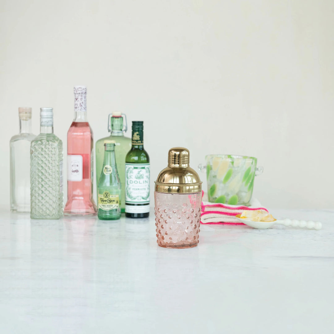 Pink Hobnail Shaker